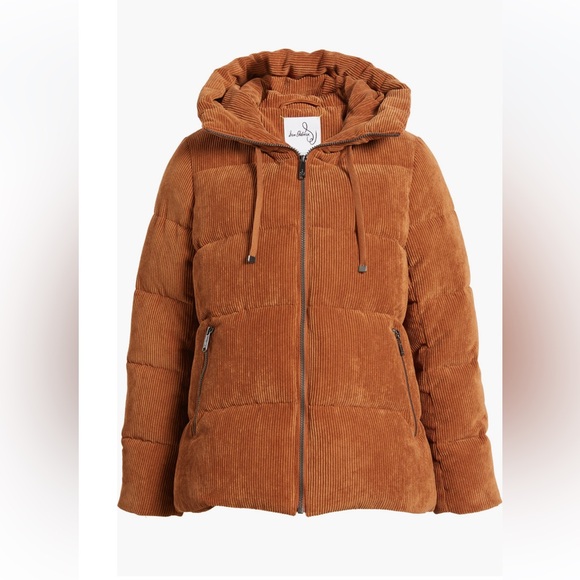 Sam Edelman corduroy puffer jacket, xs, cognac, women’s, new with tag - Picture 4 of 6